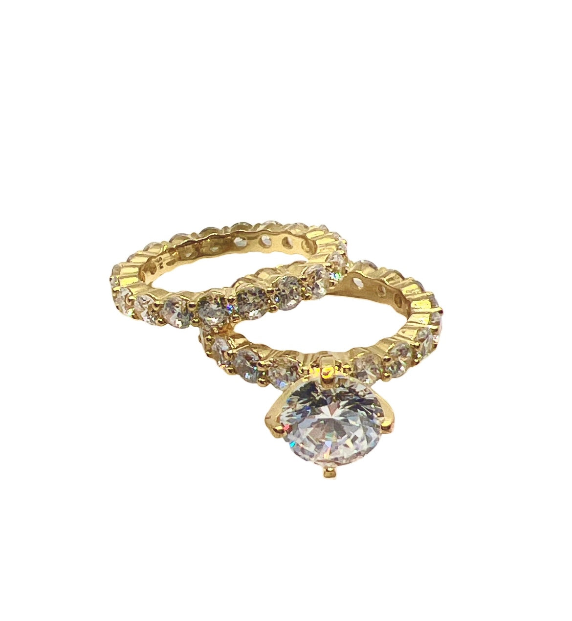 Solitaire eternity with matching band
