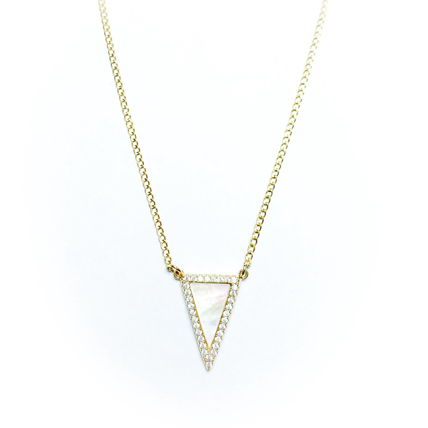 Mother of Pearl Triangle Pendant