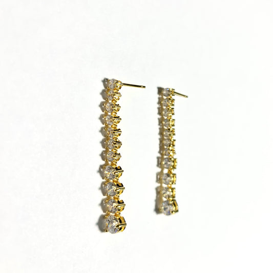 Linear Graduated Dangle Earrings