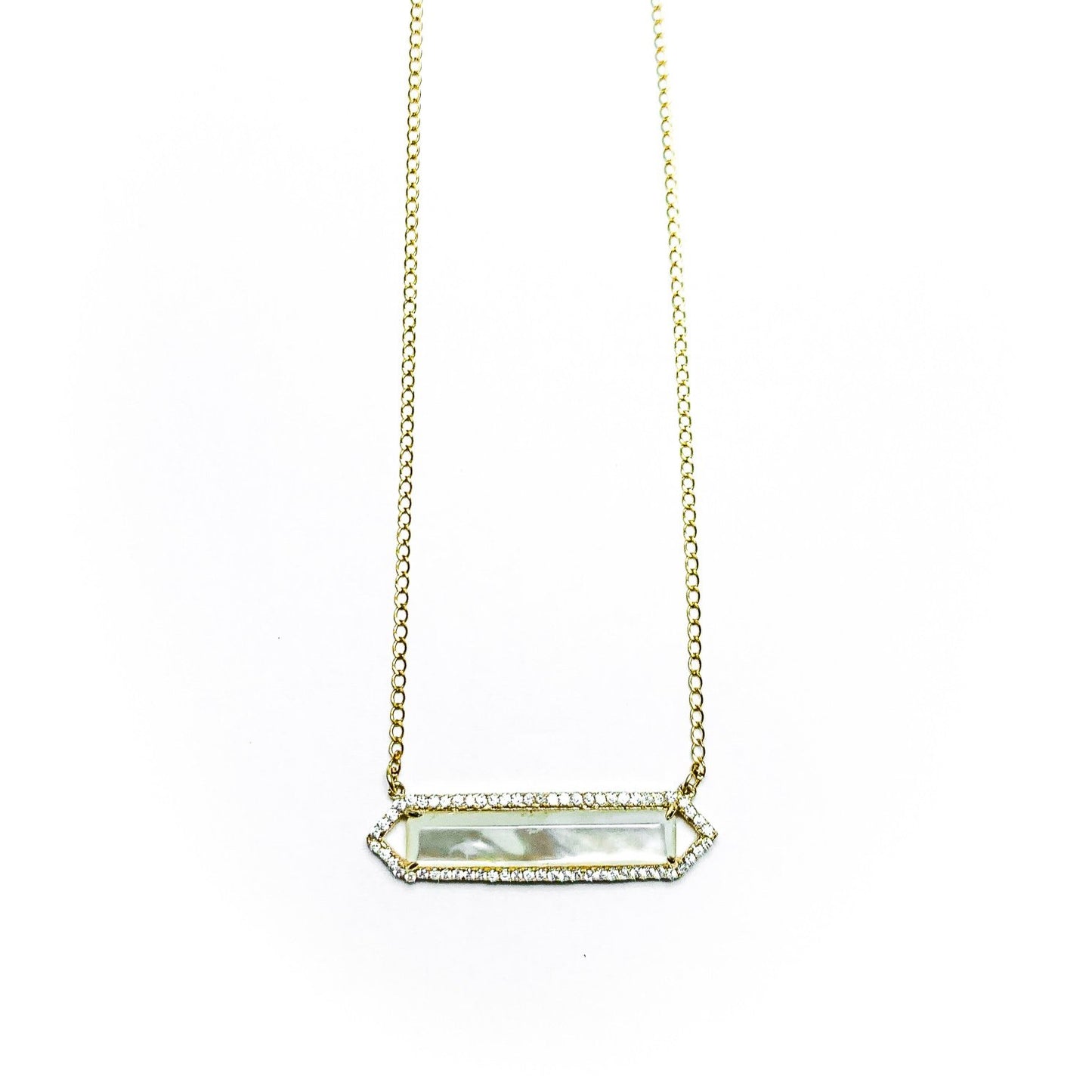 Mother of pearl bar necklace